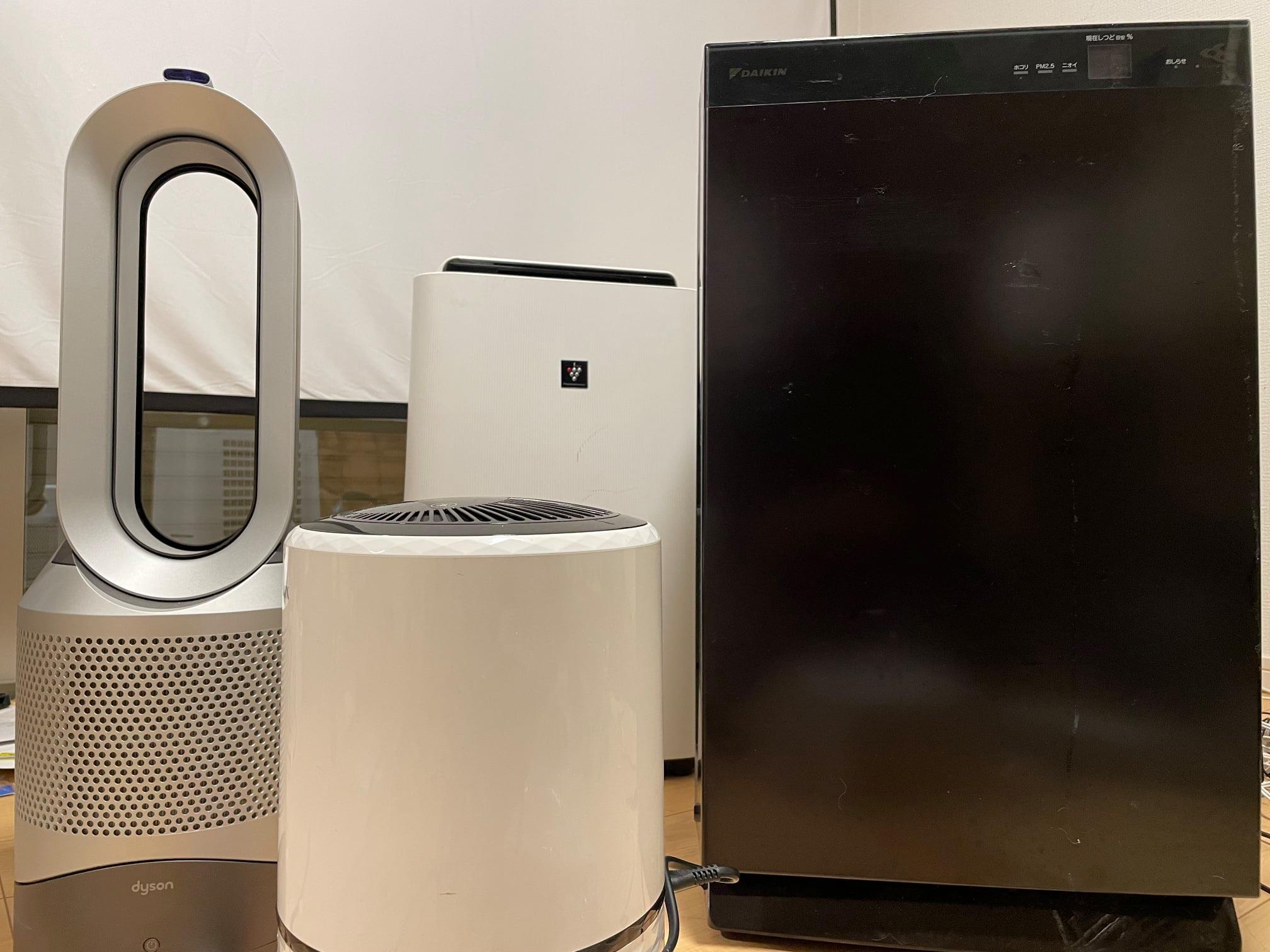 空気清浄機の除去実験