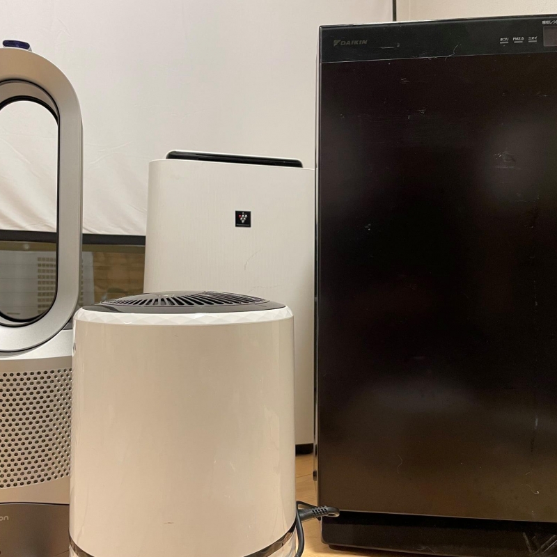 空気清浄機の除去実験